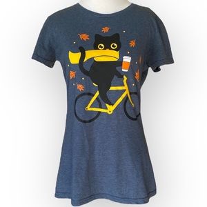 INSTANT MESSAGE Black Cat Pumpkin Spice Fall T Shirt